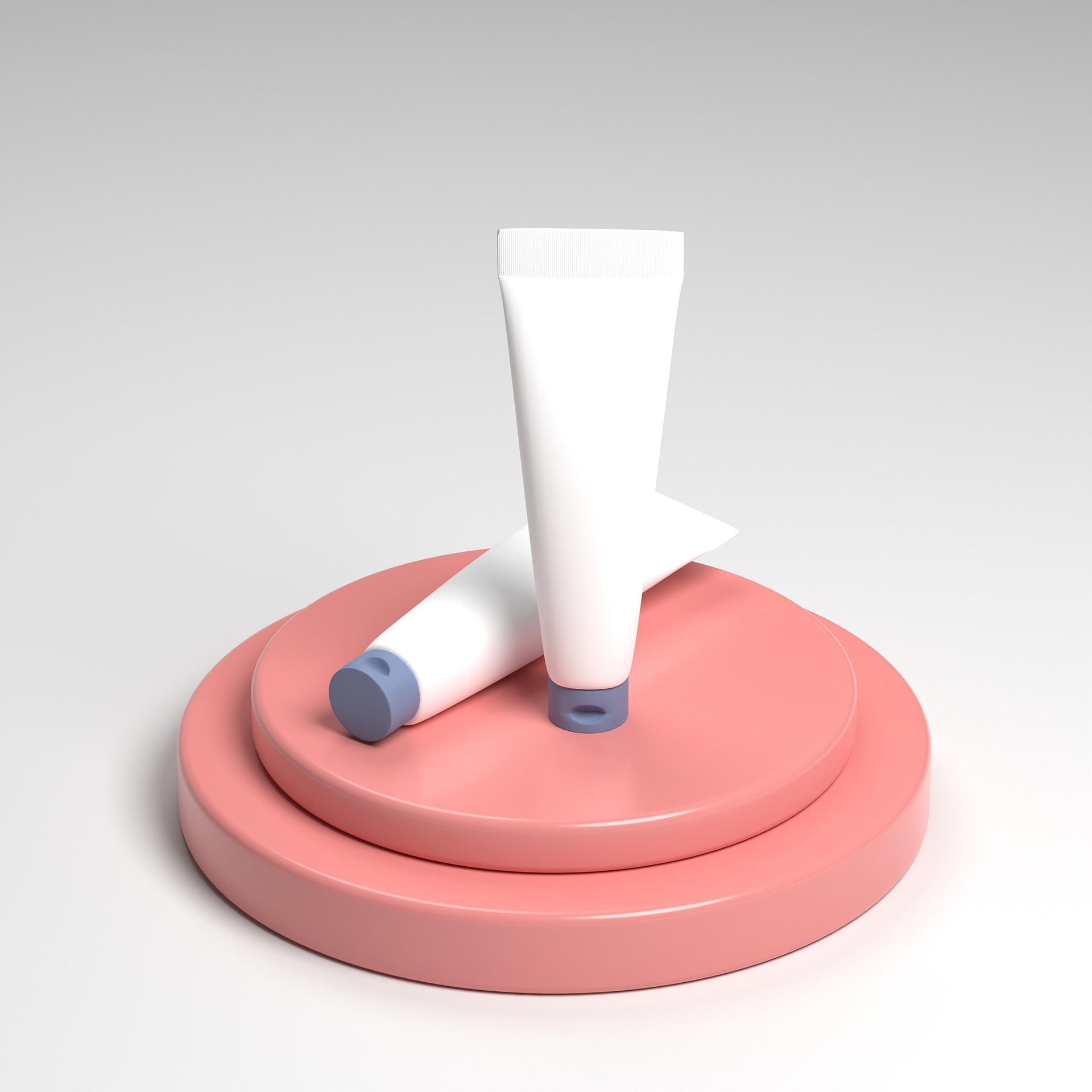 Cosméticos antes – fundo rosa